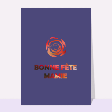 Bonne fête mamie et rose transparente