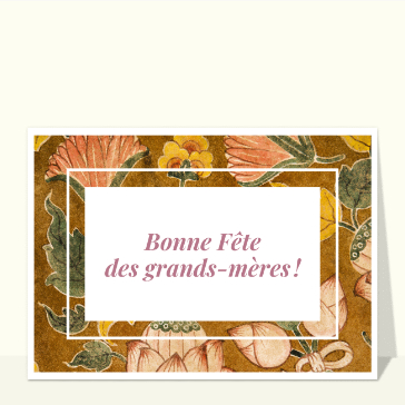 Bonne fête des grands-mères florale