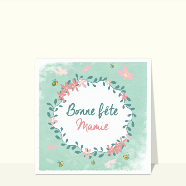 C`est le printemps et couronne de fleurs