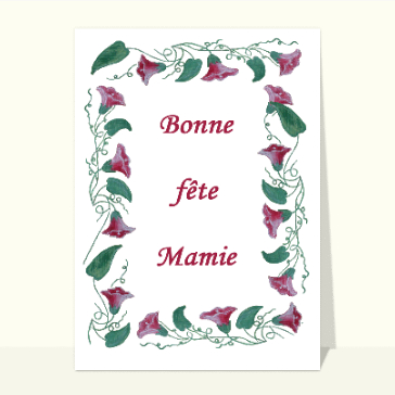 carte fête des grand-mères : Guirlande de fleurs