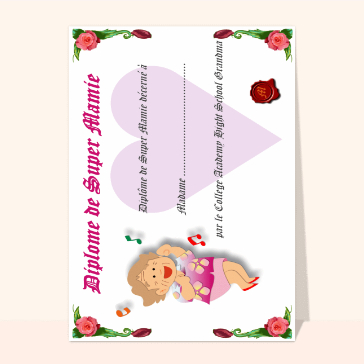 Diplôme pour la fête des mamies