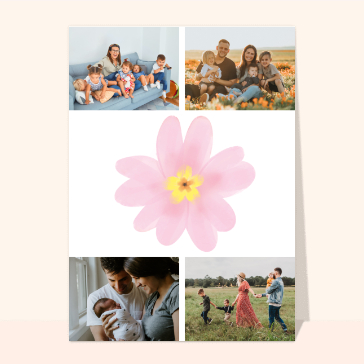 Une fleur rose pour mamie