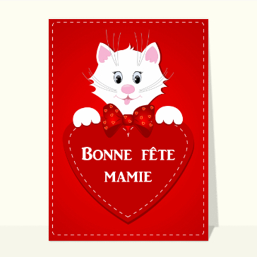 Petit chat bonne fête mamie