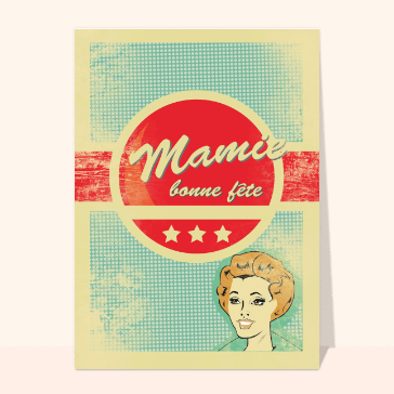 Mamie bonne fête retro
