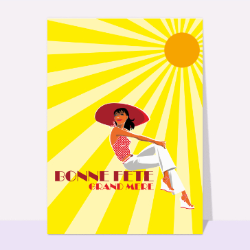 Pour mamie une affiche ensoleillée