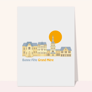 Dessin vintage bonne fête grand-mère