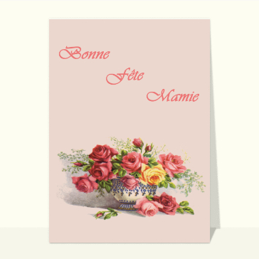 carte ancienne fête des grands-mères : Bonne fête mamie carte ancienne