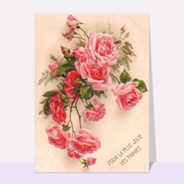 carte ancienne fête des grands-mères : Pour la plus jolie des mamies