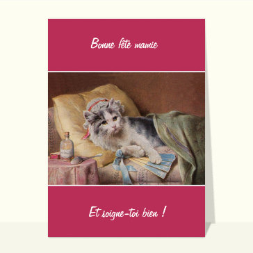 carte ancienne fête des grands-mères : Soigne-toi bien mamie