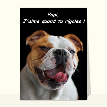 carte de fête des grands-pères : Fête des papis qui rigolent