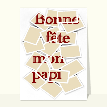 carte de fête des grands-pères : Polaroides bonne fête mon papi