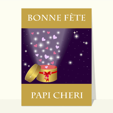 carte de fête des grands-pères : Bonne fête papi cheri