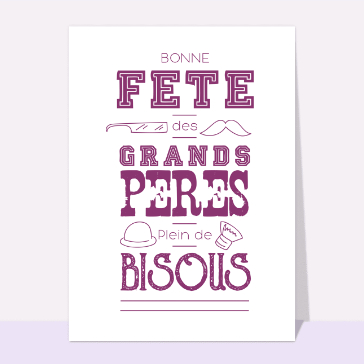 carte de fête des grands-pères : Lettrines bonne fête grand-père