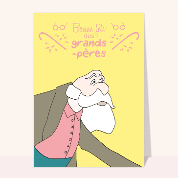 carte de fête des grands-pères : Bonne fête papi barbu