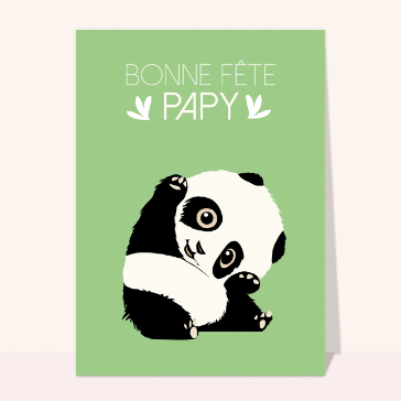 carte de fête des grands-pères : Bonne fête papy panda