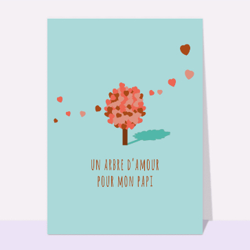 carte de fête des grands-pères : Un arbre d'amour pour mon papi