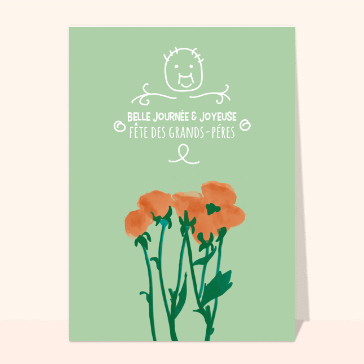 carte de fête des grands-pères : Belle journée pour mon papi