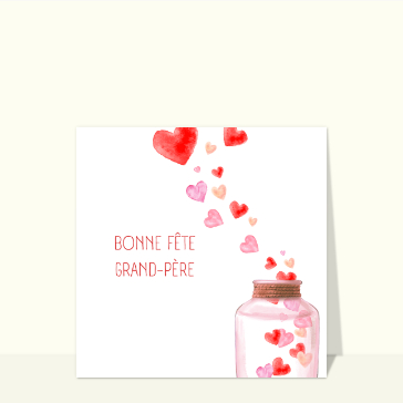 Bocal de coeurs pour papy