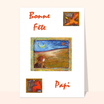carte de fête des grands-pères : Petit Prince bonne fete Papi