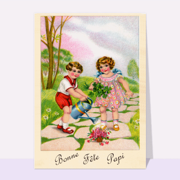 Petits enfants bonne fête papi