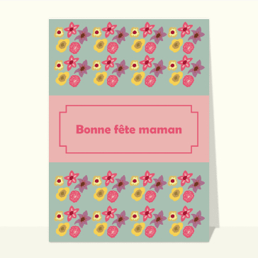 Bonne fête maman en broderie