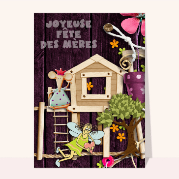 Fête des mères : Petite souris joyeuse fête des mères