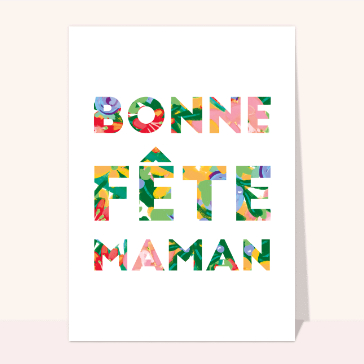 Bonne fête maman coloré