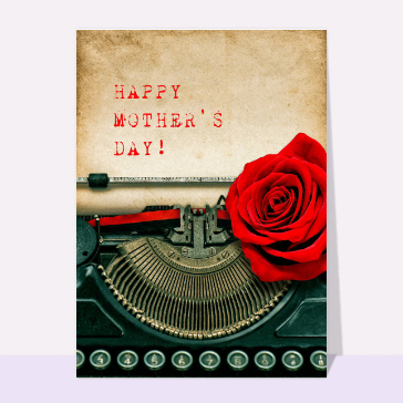 Fête des mères : Happy mother's day avec une machine à écrire
