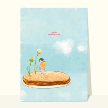 Petite fille qui arrose des fleurs