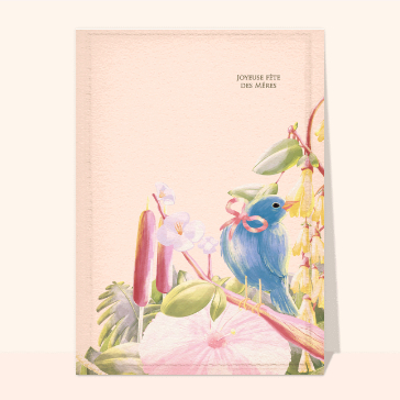 Fête des mères et oiseau bleu