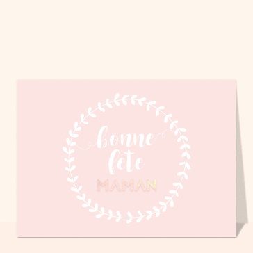 Carte Bonne fête maman pastel