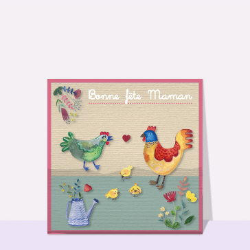 Bonne fête maman printanière