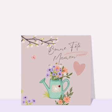 Bonne fête maman douce et fleurie