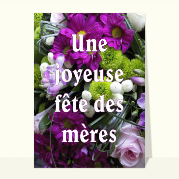 Fête des mères et fleurs violettes