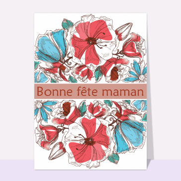 Gravures de fleurs pour maman