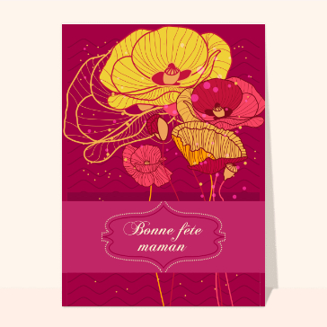 Des fleurs sur fond rose