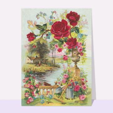 Jardin fleuri pour la fête des mères