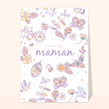 Bonne fête maman au milieu des fleurs