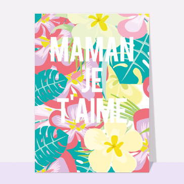 Maman je t'aime fleurs peps