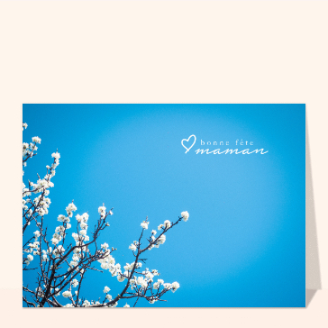 Bonne fête des mères et fleurs de pommier