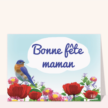 Mamans fleurs bleues et romantiques