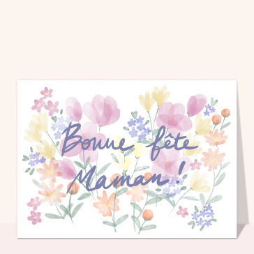 Carte Fête des mères douce et colorée