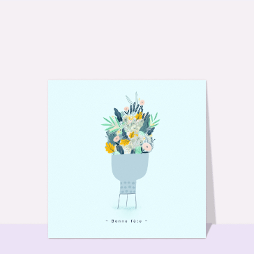 Carte Bonne fête et gros bouquet
