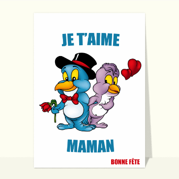 Petits perroquets je t'aime maman