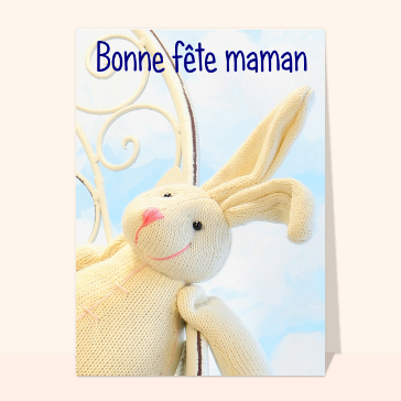 Le lapin peluche de la fête des mères