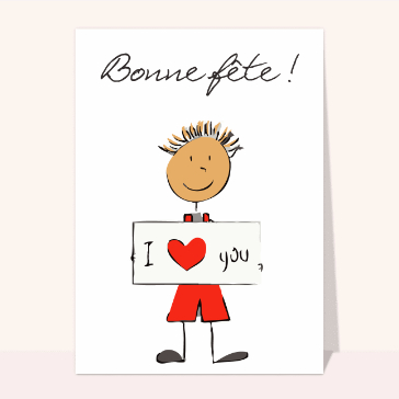 Bonne fête dessin d'enfant