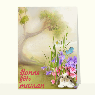 Un petit lapin pour une bonne fête maman