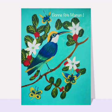 Fête des mères et oiseau du bonheur