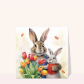 Cartes fête des mères avec des animaux pour votre texte