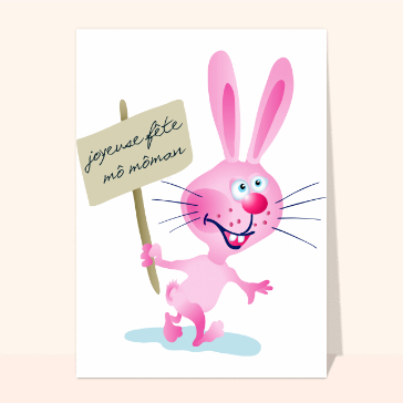 Carte de fête des mères amusante : Joyeuse fête mô môman